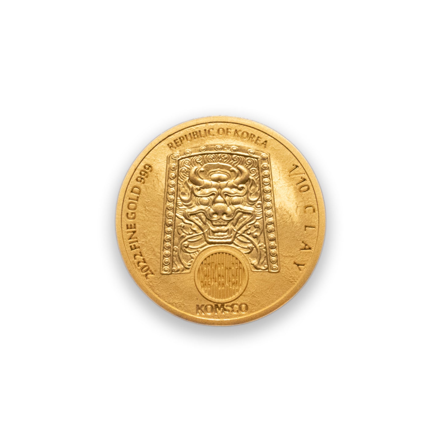 1/10 oz Chiwoo Cheonwang Gold Medallion (Black Assay) – .9999 Fine Gold | KOMSCO