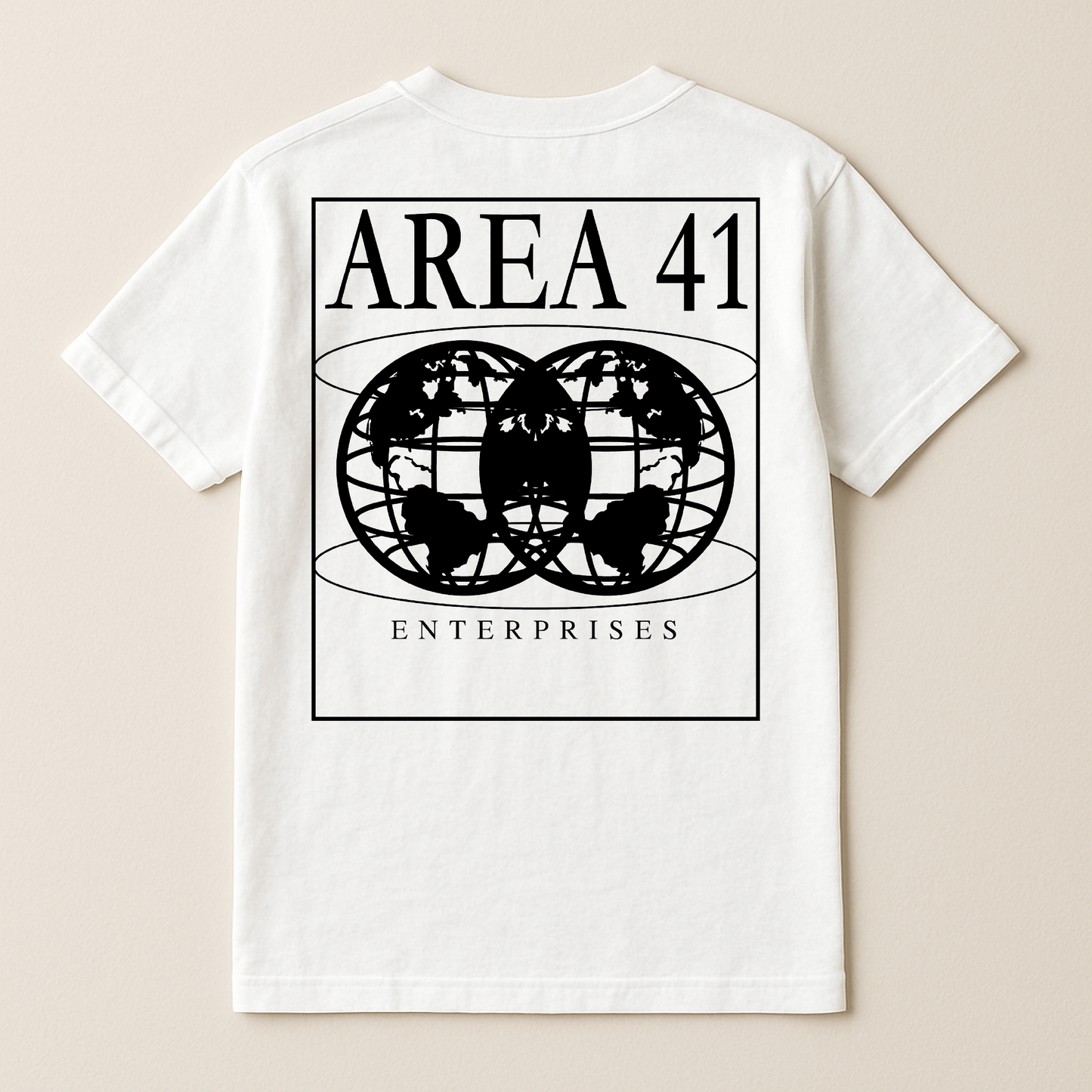 SIMULACRA – AREA 41 White Tee (Black Print)
