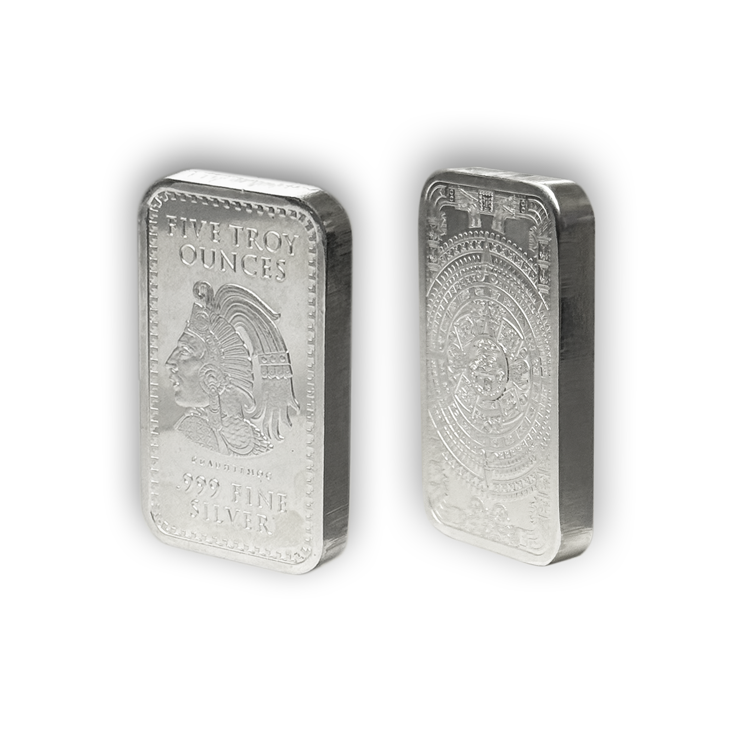 5 oz Aztec Calendar Silver Bar – .999 Fine Silver | Golden State Mint